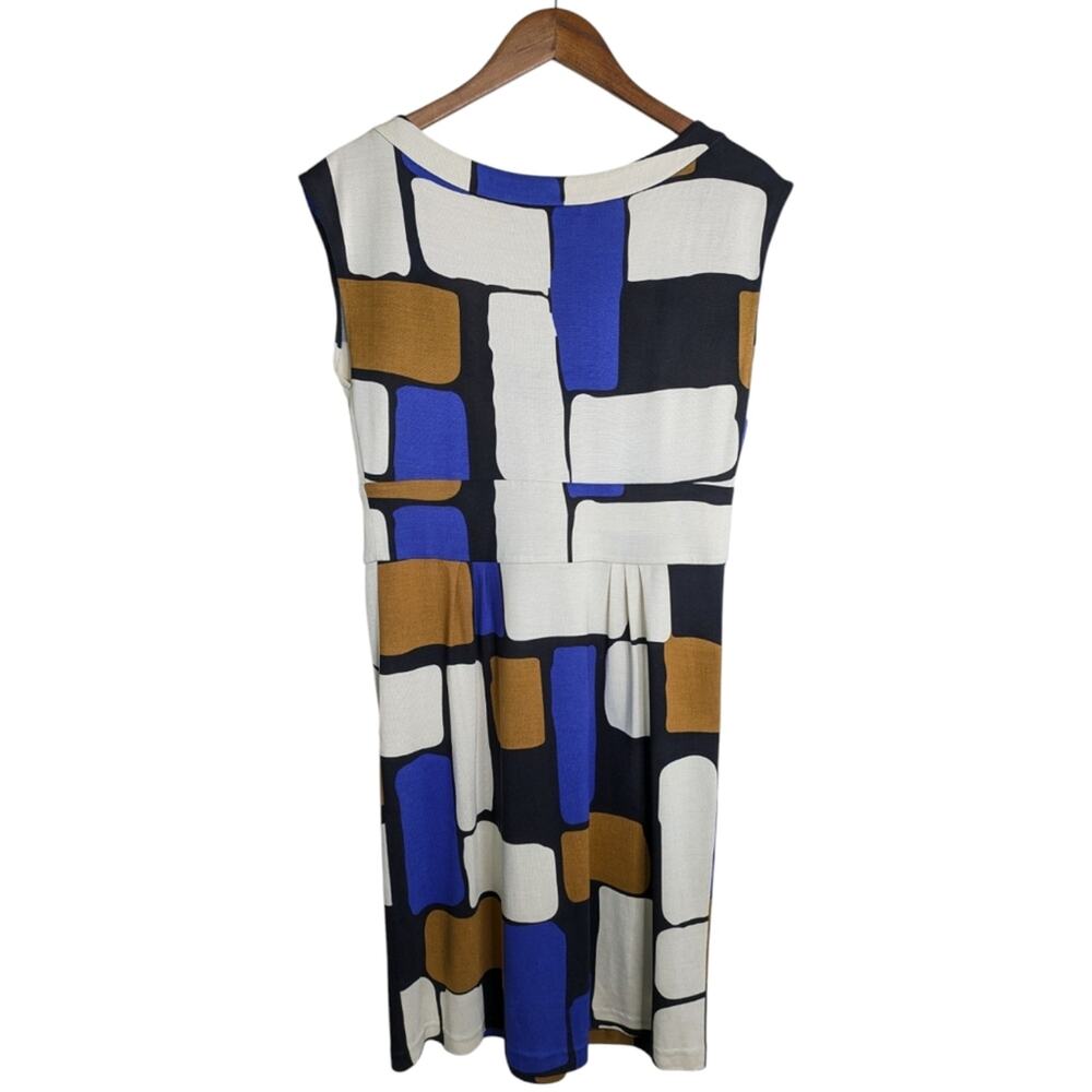 Diane Von Furstenberg DVF Color Block Silk Dress 10 Pockets Geometric - Picture 7 of 10